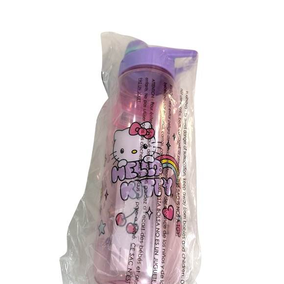 Sanrio Hello Kitty Rainbow Treats and Stars Water Bottle with Lid 28 Ounces NWT. - Picture 8 of 11